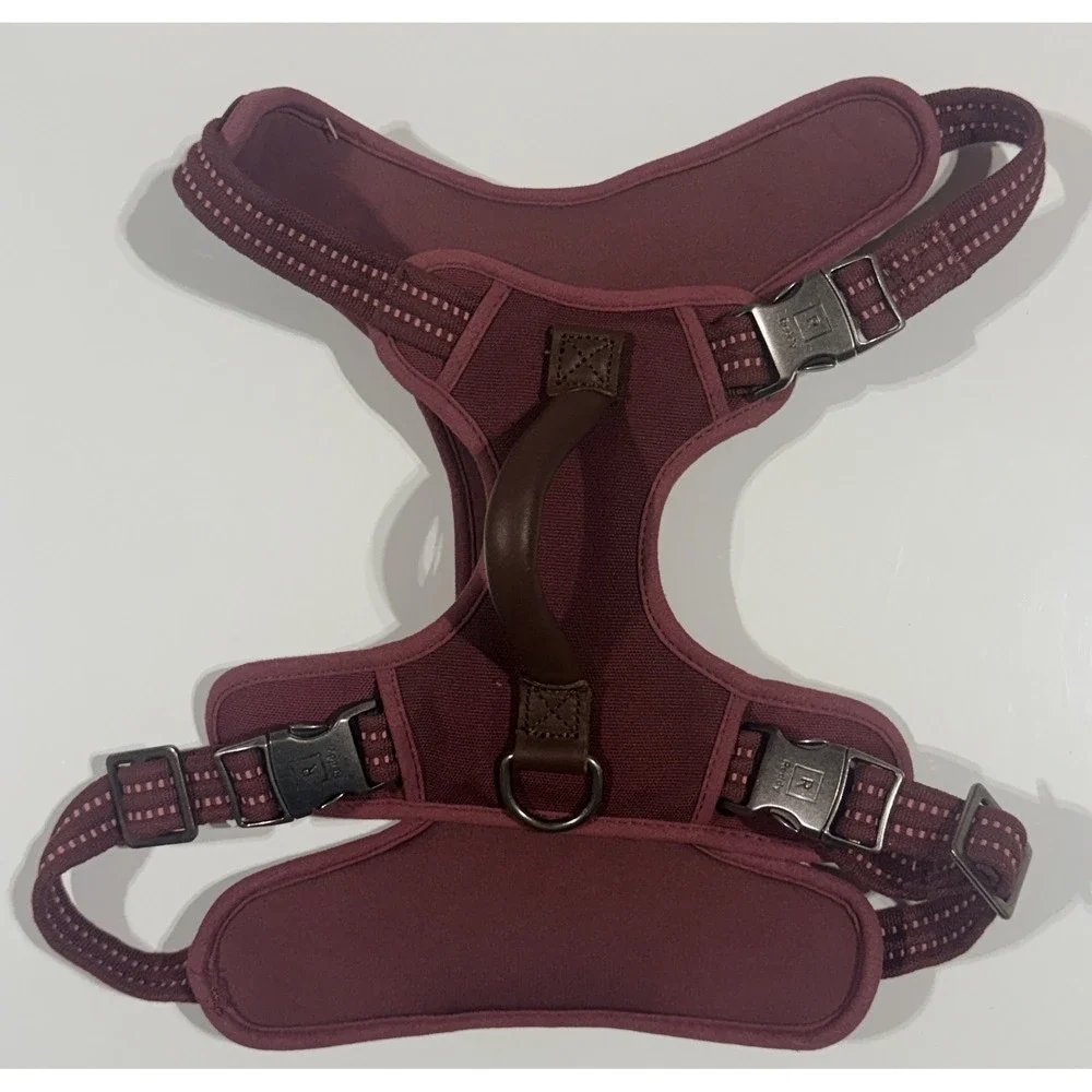 REDDY Dog Harness -Maroon Reflective Mesh Padded Canvas Handle - Medium NWOT